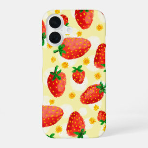 Coque iPhone 16 Fraises et baies éclairées