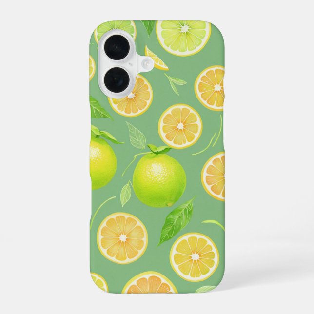 Coque iPhone 16 Fresh Lemon & Lime Citrus Phone Case (Verso)