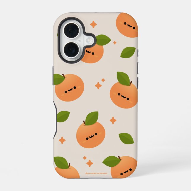 Coque iPhone 16 Fruit d'agrumes orange (Verso)