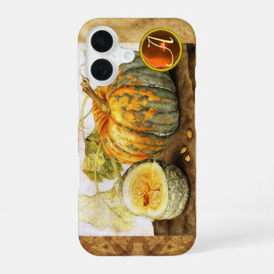 COQUE iPhone 16 FRUITS DE SAISON / MONOGRAMME DE CITROUILLES