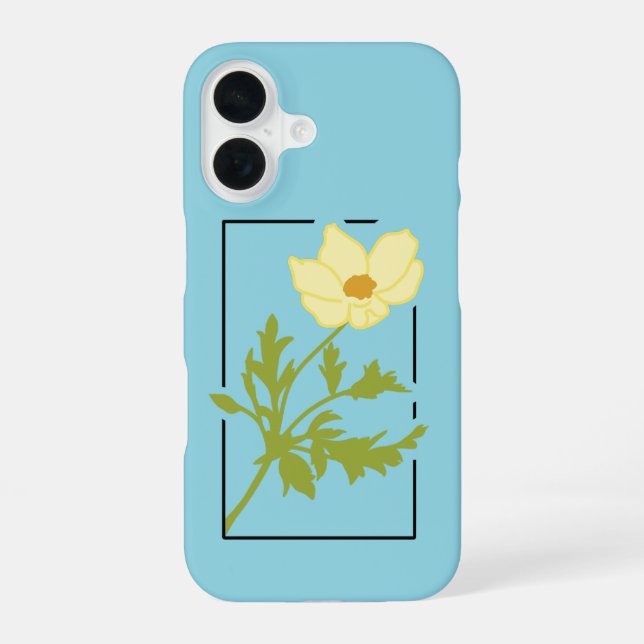 Coque iPhone 16 Funda de móvil, carcasa diseño flor monterón (Verso)
