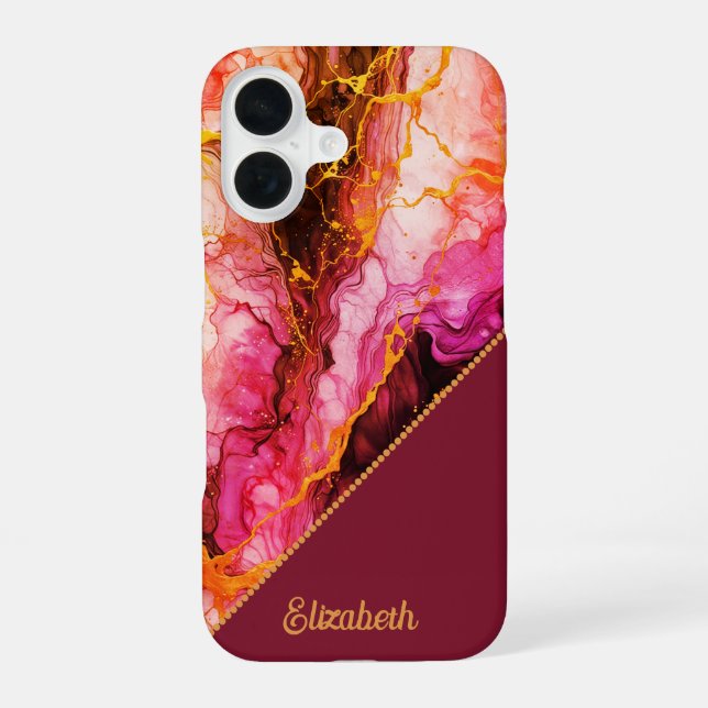 Coque iPhone 16 Fusion d'encre vibrante (Verso)