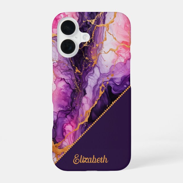 Coque iPhone 16 Fusion d'encre vive (Verso)