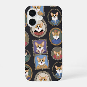 Coque iPhone 16 Galerie d'Art Corgi - Portraits de chien hilarants