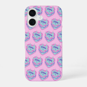 Coque iPhone 16 Gâteau d'anniversaire Cœur Coquette Poissons