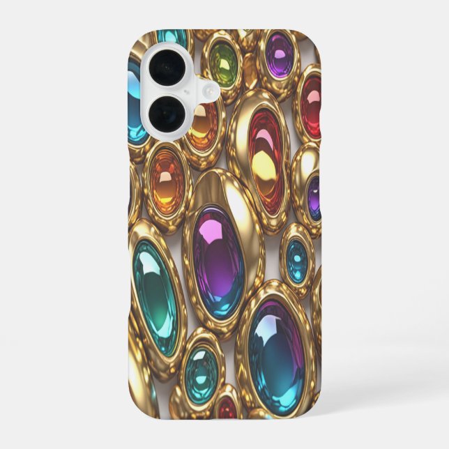 Coque iPhone 16 Gemini Gold - Coques pour iPhone 16 (Verso)