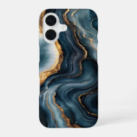 Géode d'Agate avec or et marbre bleu marine