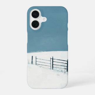 Coque iPhone 16 Géométrie de champ de neige