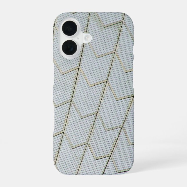 Coque iPhone 16 géométrie de l'opéra de sydney (Verso)