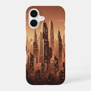 Coque iPhone 16 Géométrie minimaliste rétro de l'horizon