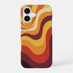Coque iPhone 16 Géométrie Rétro Vague de Soleil
