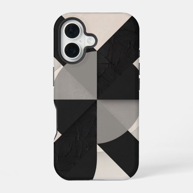 Coque iPhone 16 Géométrique Minimaliste Moderne  (Verso)