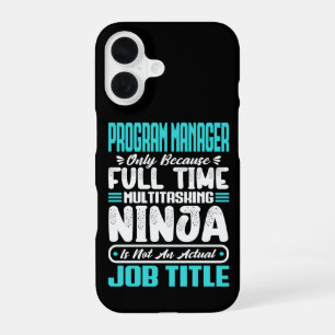 Coque iPhone 16 Gestionnaire de programme Titre de l'emploi Compét