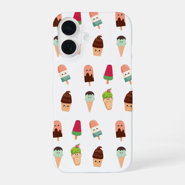 Coque iPhone 16 glace d'été (Verso)