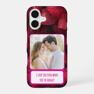 Coque iPhone 16 Glittery Love When You're Hangry