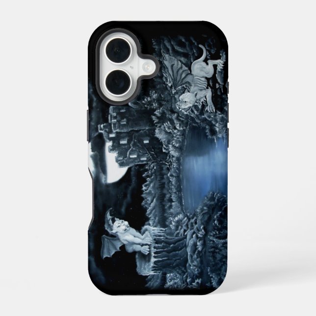 Coque iPhone 16 Golem contre combat de district de Dolem (Verso)