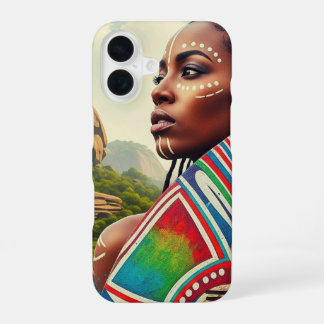 Coque iPhone 16 Grâce d'encre : Étui African Muse