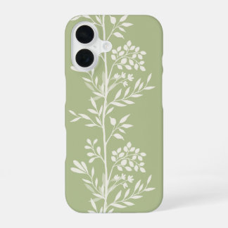 Coque iPhone 16 Graceful Vertical Garden Silhouette XL White Flora