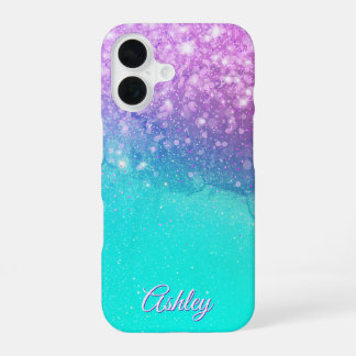 Coque iPhone 16 Gradient de galaxie néon