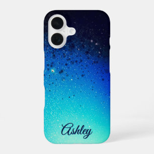 Coque iPhone 16 Gradient de galaxie néon