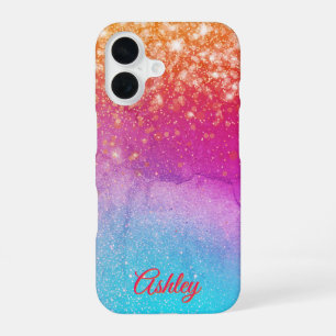 Coque iPhone 16 Gradient de galaxie néon