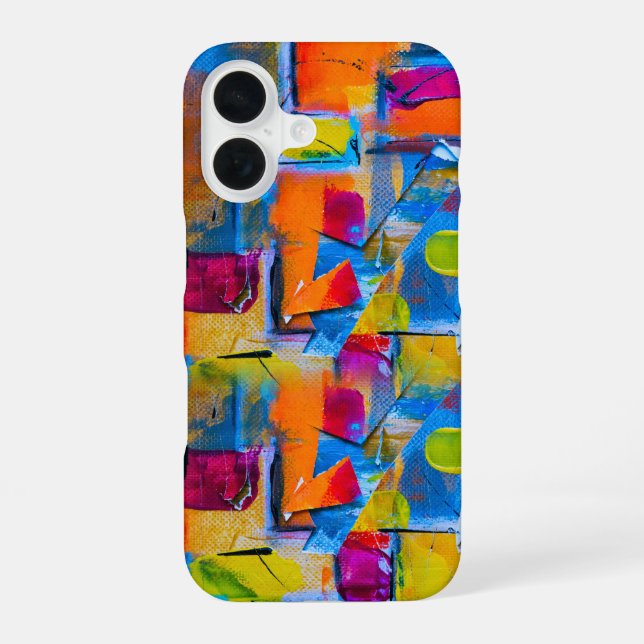 Coque iPhone 16 Graffiti coloré, (Verso)