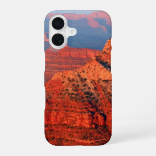 Coque iPhone 16 grand canyon coucher de soleil rouge
