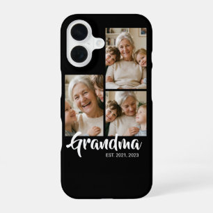 Coque iPhone 16 Grand-mère a établi un script moderne noir 3 Photo