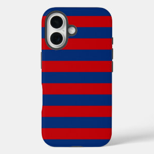 Coque iPhone 16 Grand Thème nautique Grandes bandes horizontales