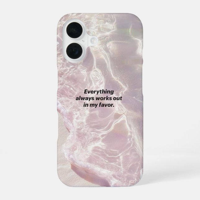 Coque iPhone 16 Graphique d'affirmation de manifestation (Verso)