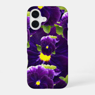 Coque iPhone 16 Grappes de pensées Deep Purple : Majestueuse Beaut