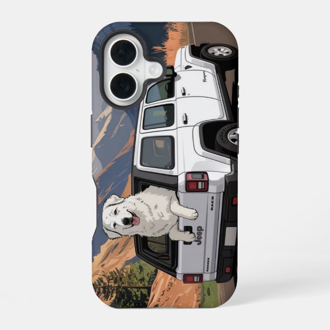 Coque iPhone 16 Great Pyrenees trip (Verso)