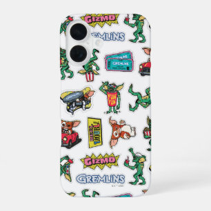 Coque iPhone 16 Gremlins™ Autocollants Drôles Motif