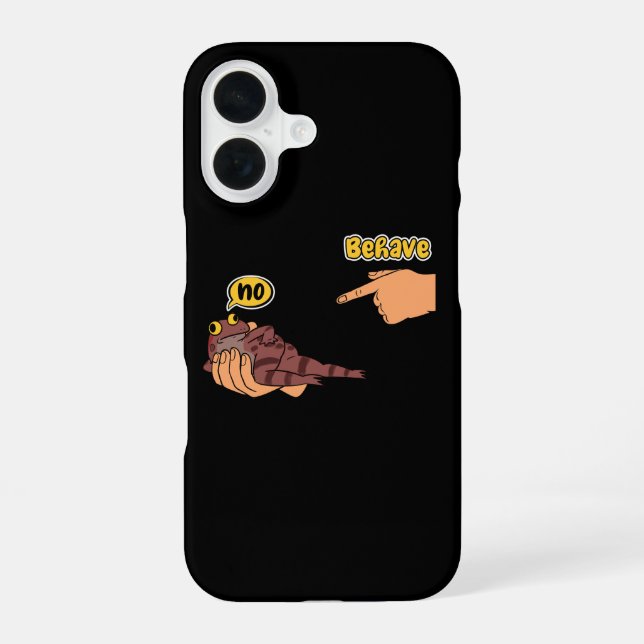 Coque iPhone 16 Grenouille malhonnête Mème de grenouille drôle Se  (Verso)