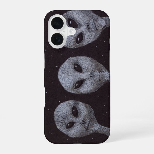Coque iPhone 16 Gris Alien (Verso)
