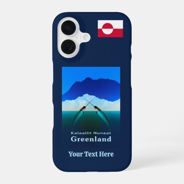 Coque iPhone 16 Groenland - Narval (Verso)