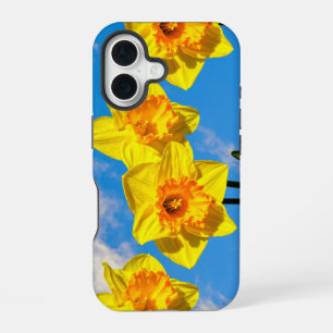 Coque iPhone 16 Groupe de jonquilles fleurs de médaille d'or Étui