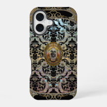 Halleesham Elegant Damask Monogramme