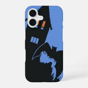 Coque iPhone 16 Halloween vintage, maison hantée effrayante et sor