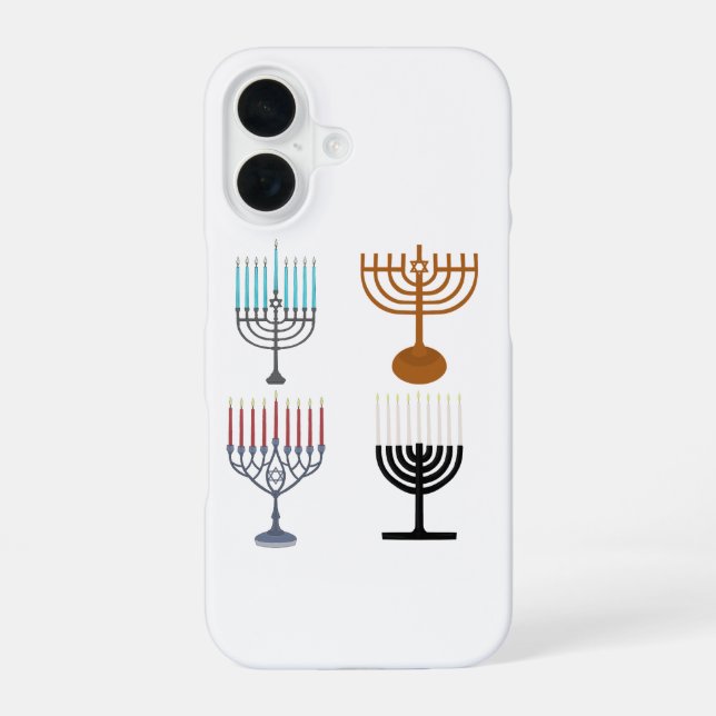 Coque iPhone 16 Hanukkah Judaïsme Juif Religion (Verso)