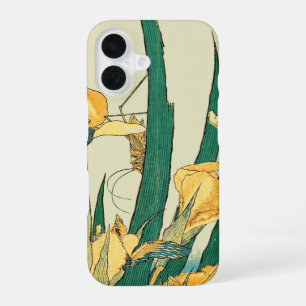 Coque iPhone 16 Hokusai Sauterelle Iris Impression Vintage : Japon