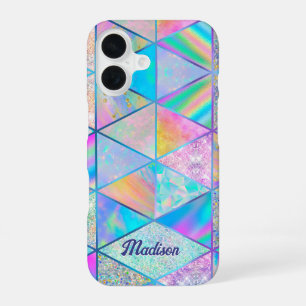 Coque iPhone 16 Hologramme élégant girly coloré