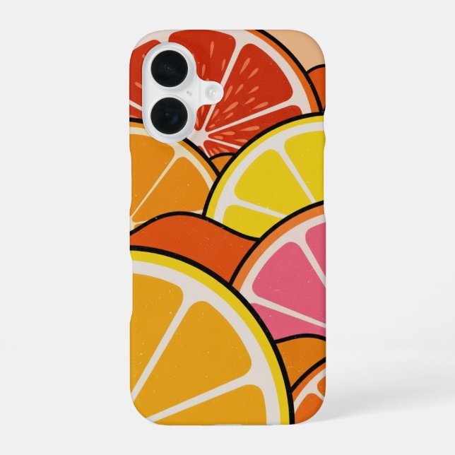 Coque iPhone 16 Horizon Citrus Rétro (Verso)