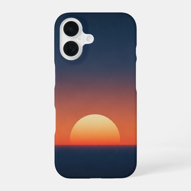 Coque iPhone 16 Horizon marin rétro (Verso)
