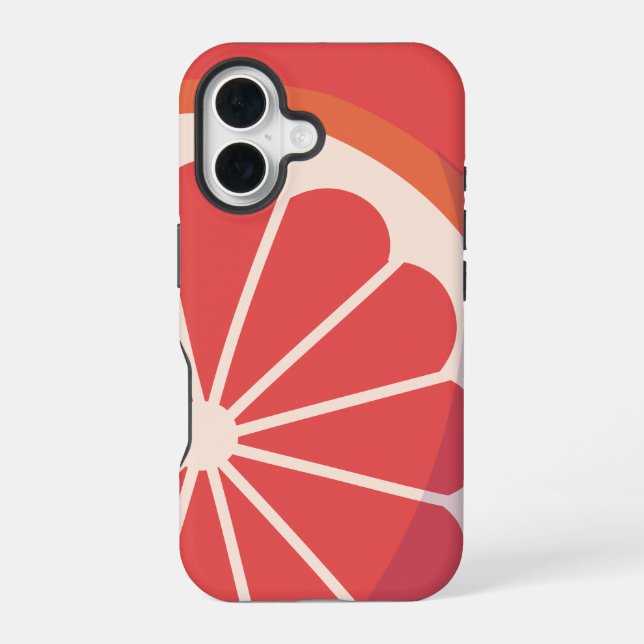 Coque iPhone 16 Housse de cellule avec orange (Verso)