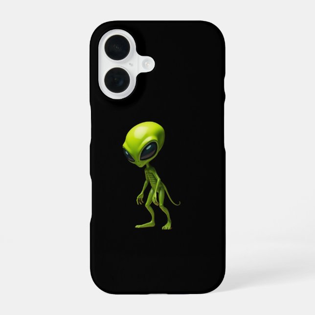 Coque iPhone 16 humanoïde vert (Verso)