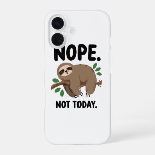 Coque iPhone 16 Humour d'introverti drôle avec un paresseux paress
