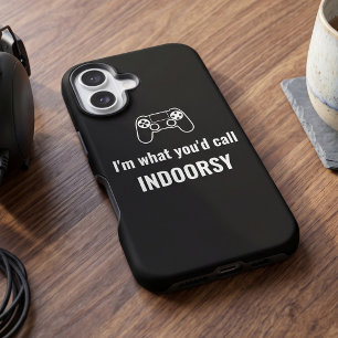 Coque iPhone 16 Humour d'introverti - Jeux vidéo personnalisés