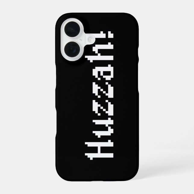 Coque iPhone 16 Huzzah 8 bits ! (Verso)