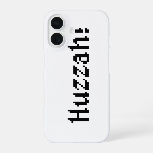Coque iPhone 16 Huzzah 8 bits ! (Verso)